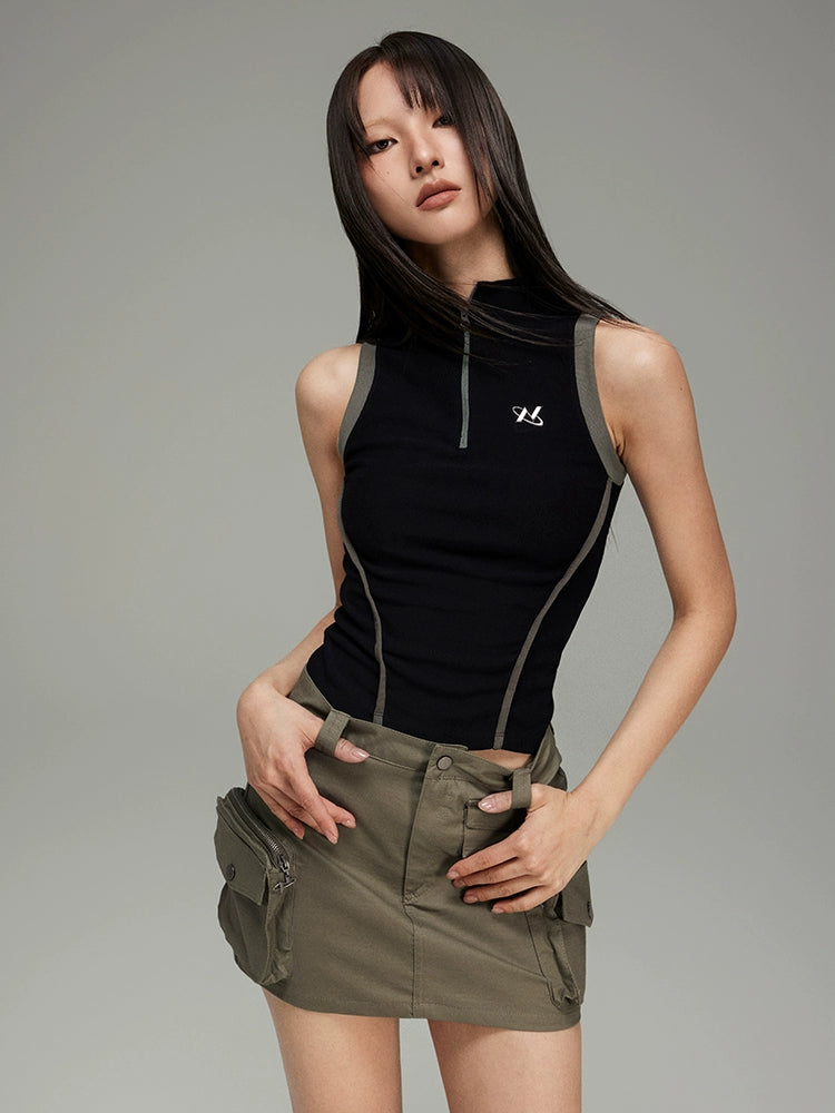Hot Style Zipper Sleeveless AHK0003