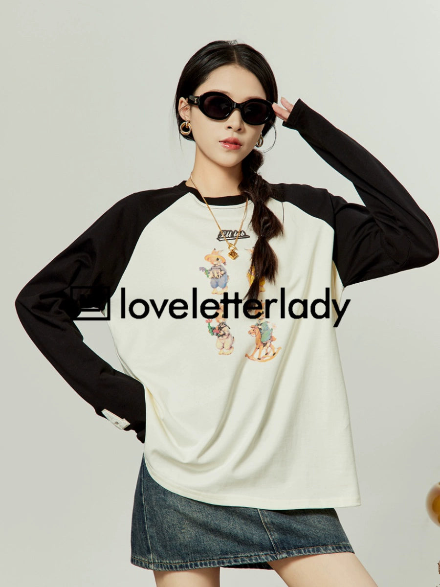 Bunny Raglan Long Sleeve T-Shirt LLA0343