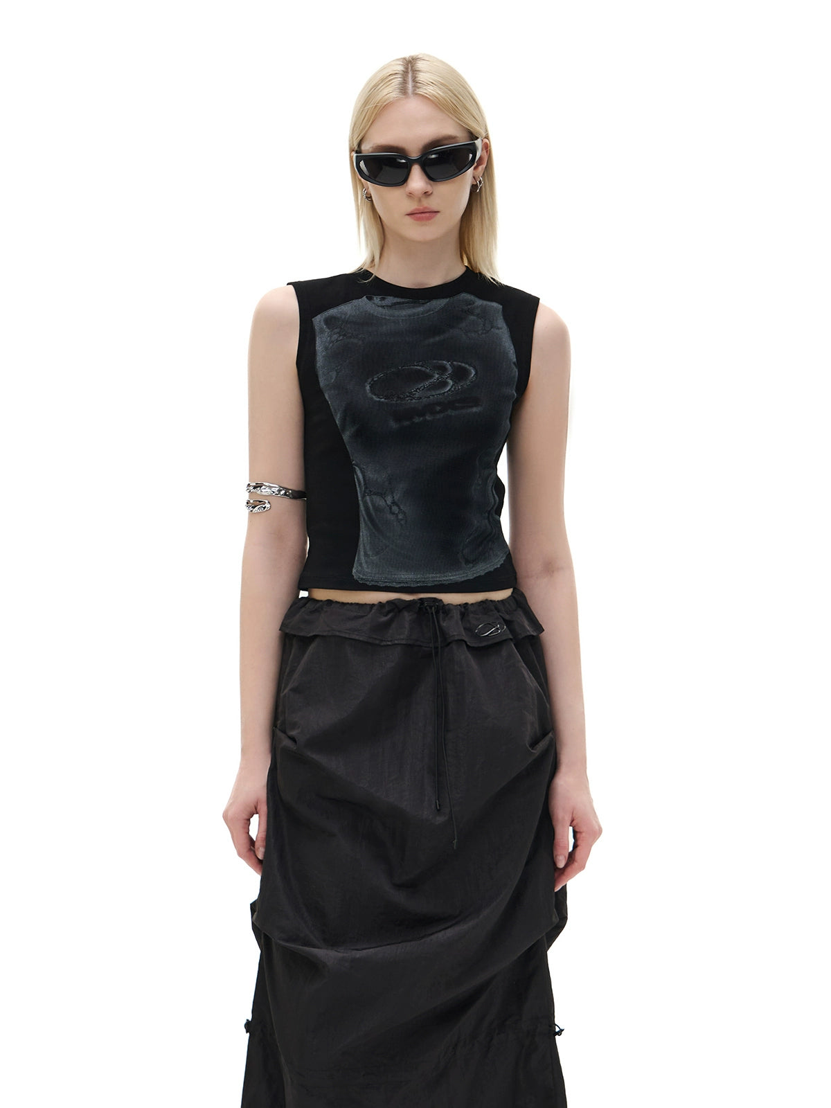 Mock Neck Sleeveless T-Shirt IMX0004