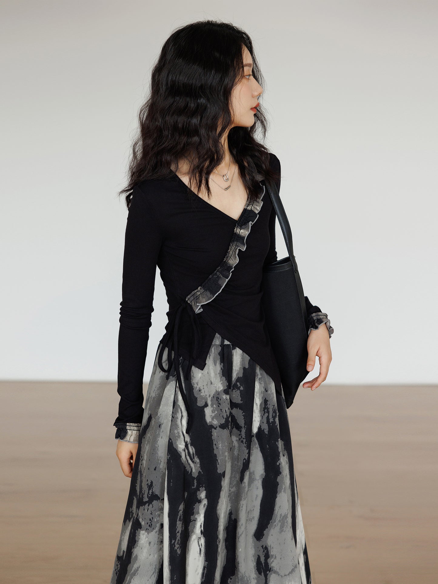 V-Neck Slim Mode Dress VAS0012