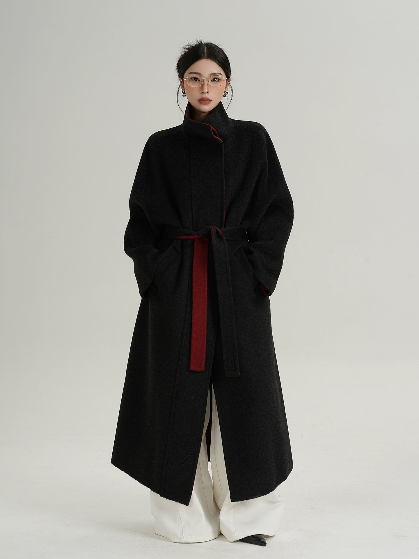 Stand Collar Long Coat SRS0382 – AuroraBoutique