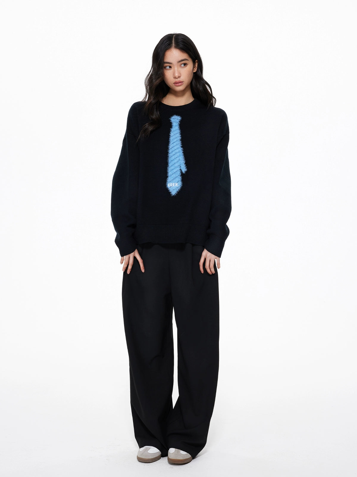 Tie Loose Knit Pullover UDS0004