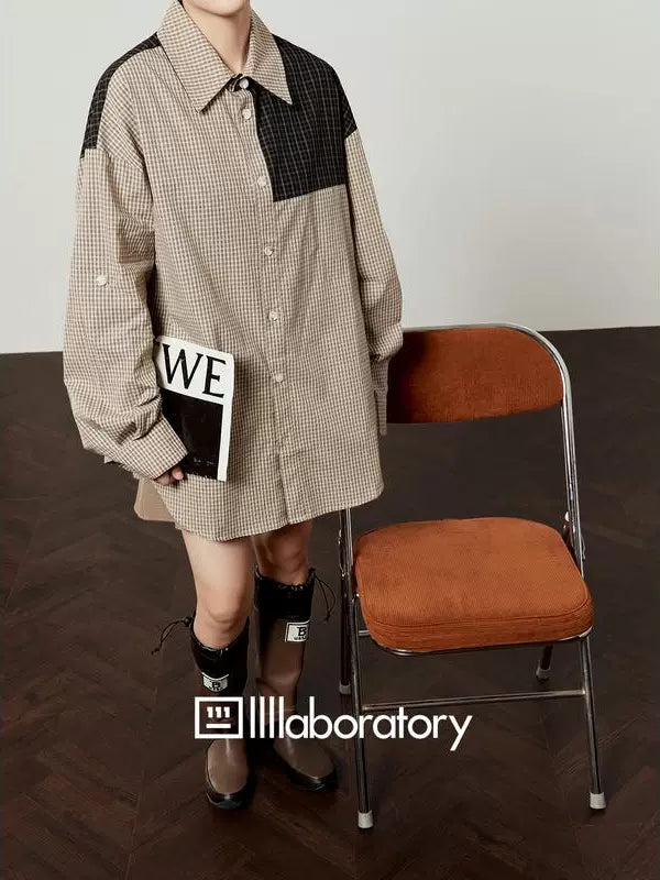 Color block Long Sleeve Shirt LLA0516