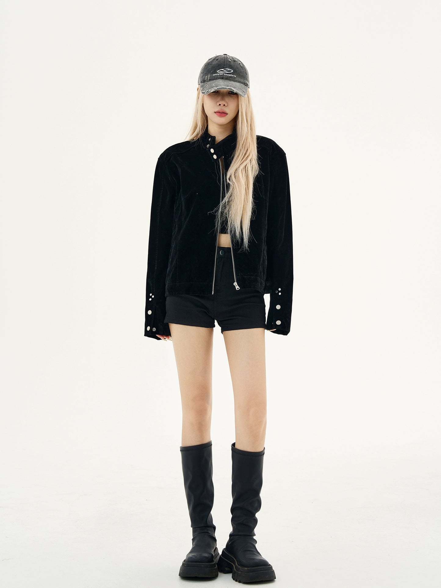 Suede Stand Collar Jacket MAD0009