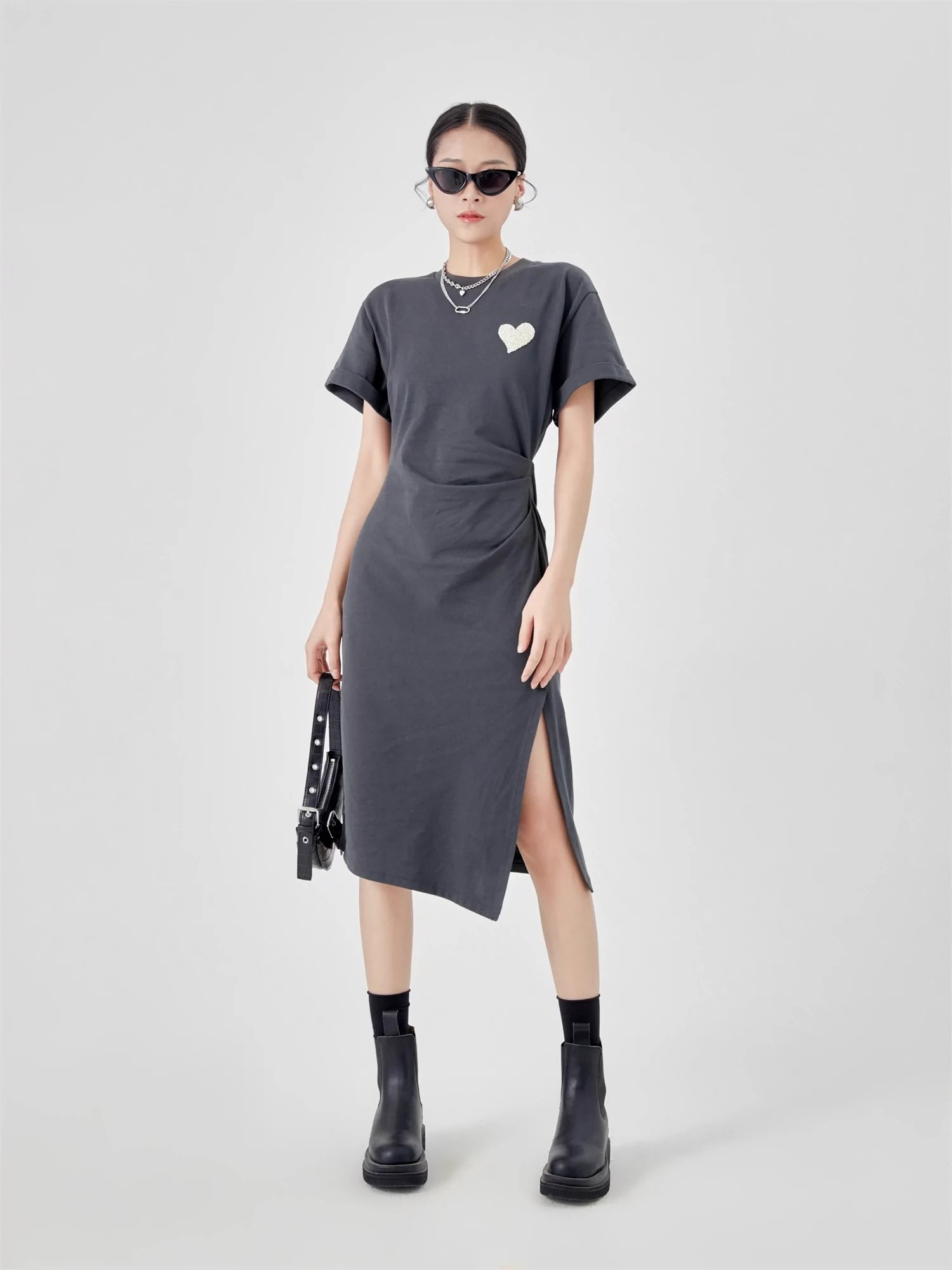 ワンピース Heart Patch Dress LLA0049 Heart Patch Dress LLA0049 – AuroraBoutique