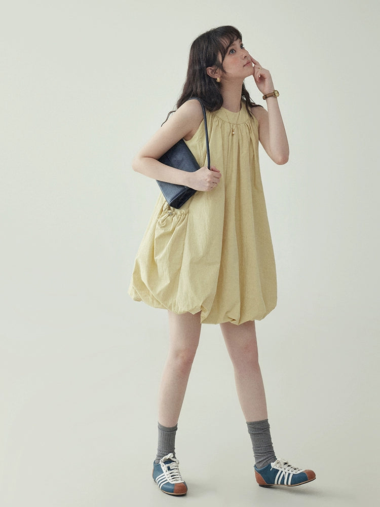 Sleeveless Balloon Silhouette Dress AMU0002