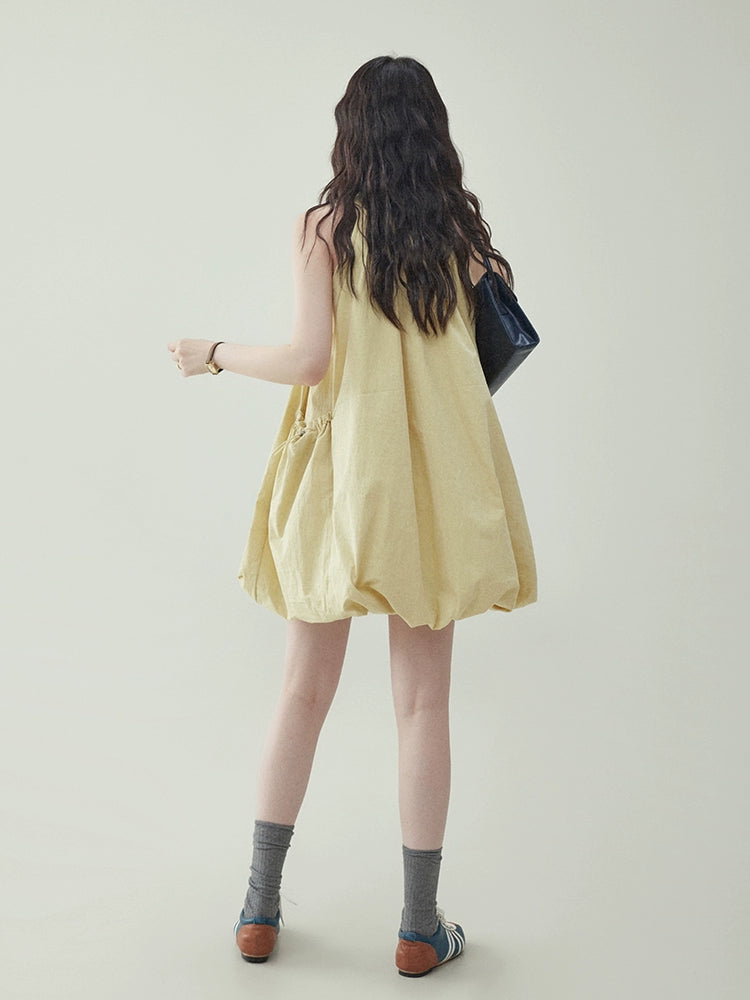 Sleeveless Balloon Silhouette Dress AMU0002