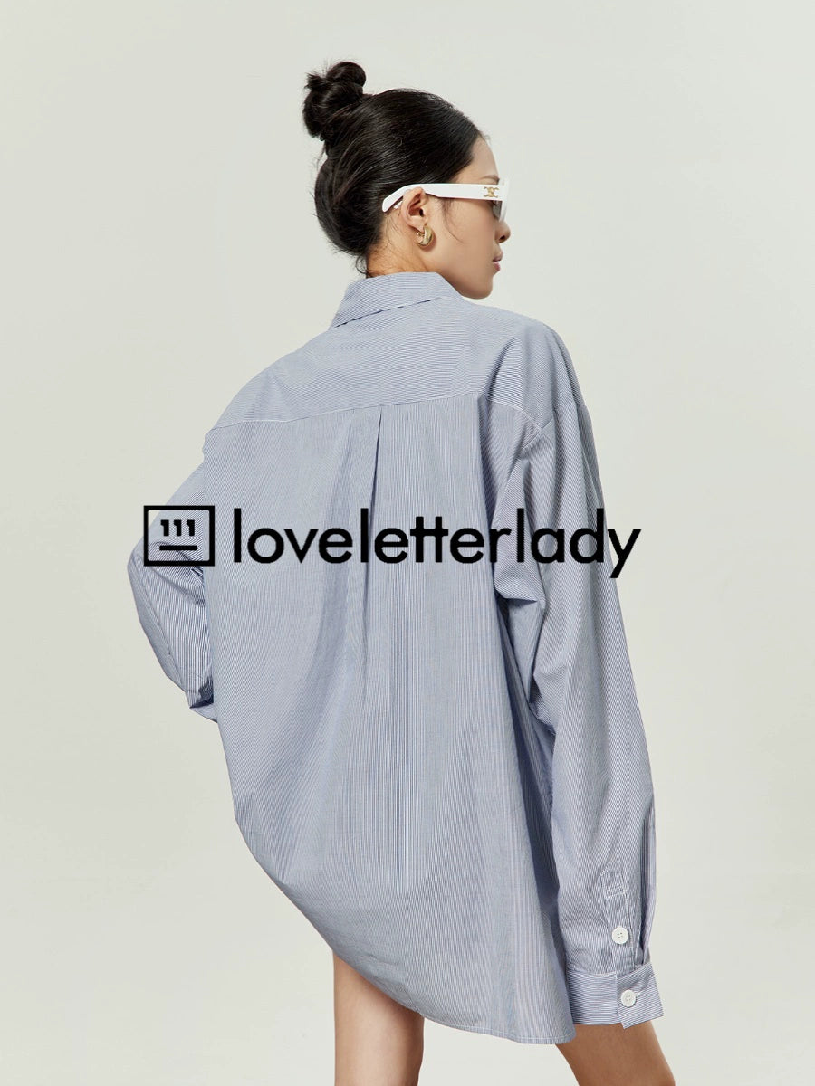 Floral Patch Striped Shirt LLA0051
