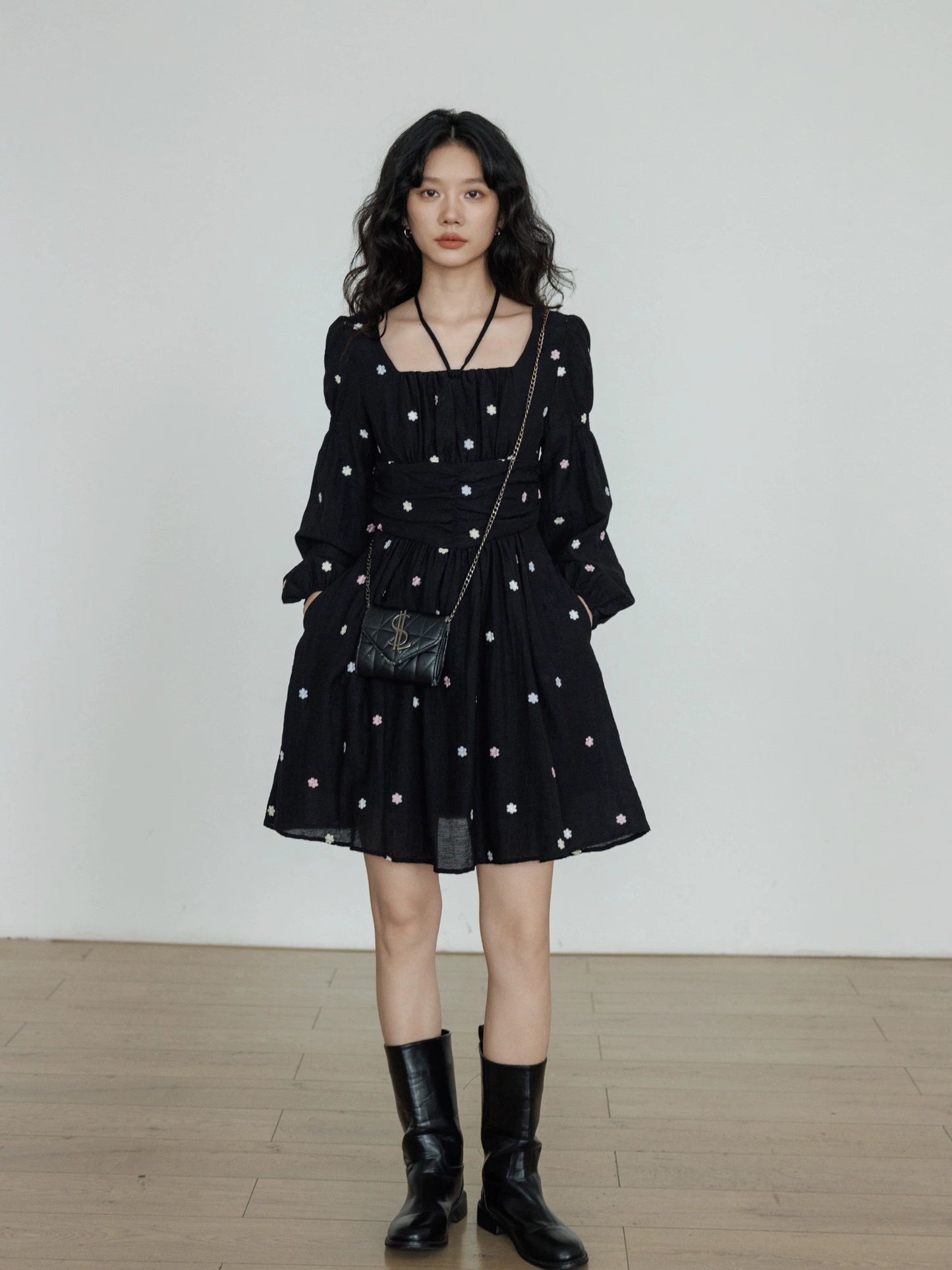 Small Floral Embroidery Dress VAS0154