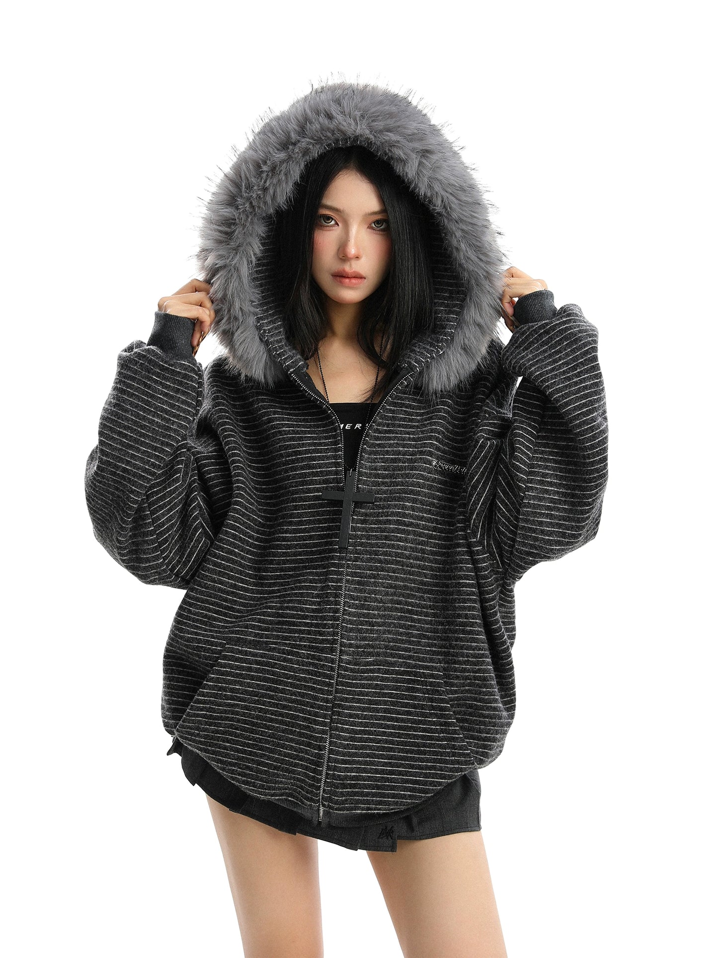 Fur Food Thin Striped Jacket BGS0019