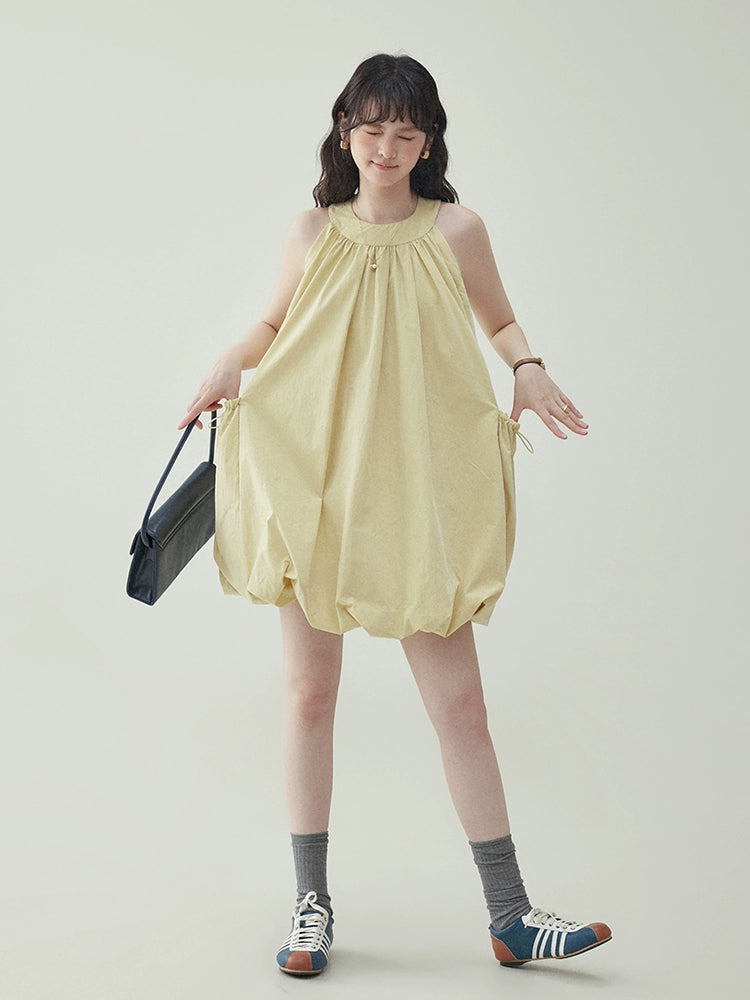 Sleeveless Balloon Silhouette Dress AMU0002