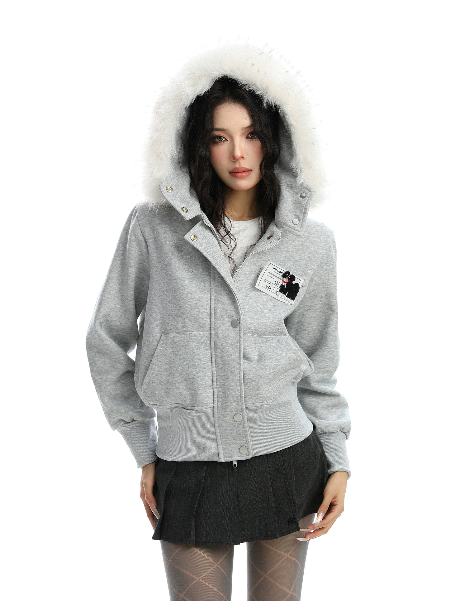 Fur Hood Camouflage Jacket BGS0016