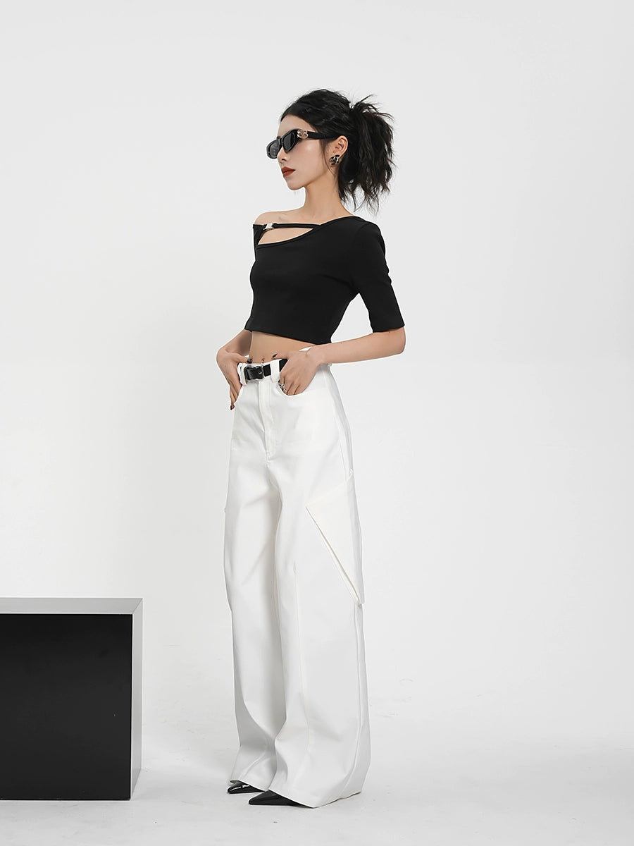 Shoulder Cutting Mode Tops SRS0293