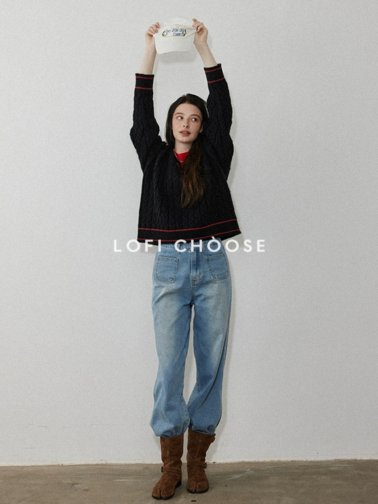 Light Blue Wide Denim Pants LFC0020