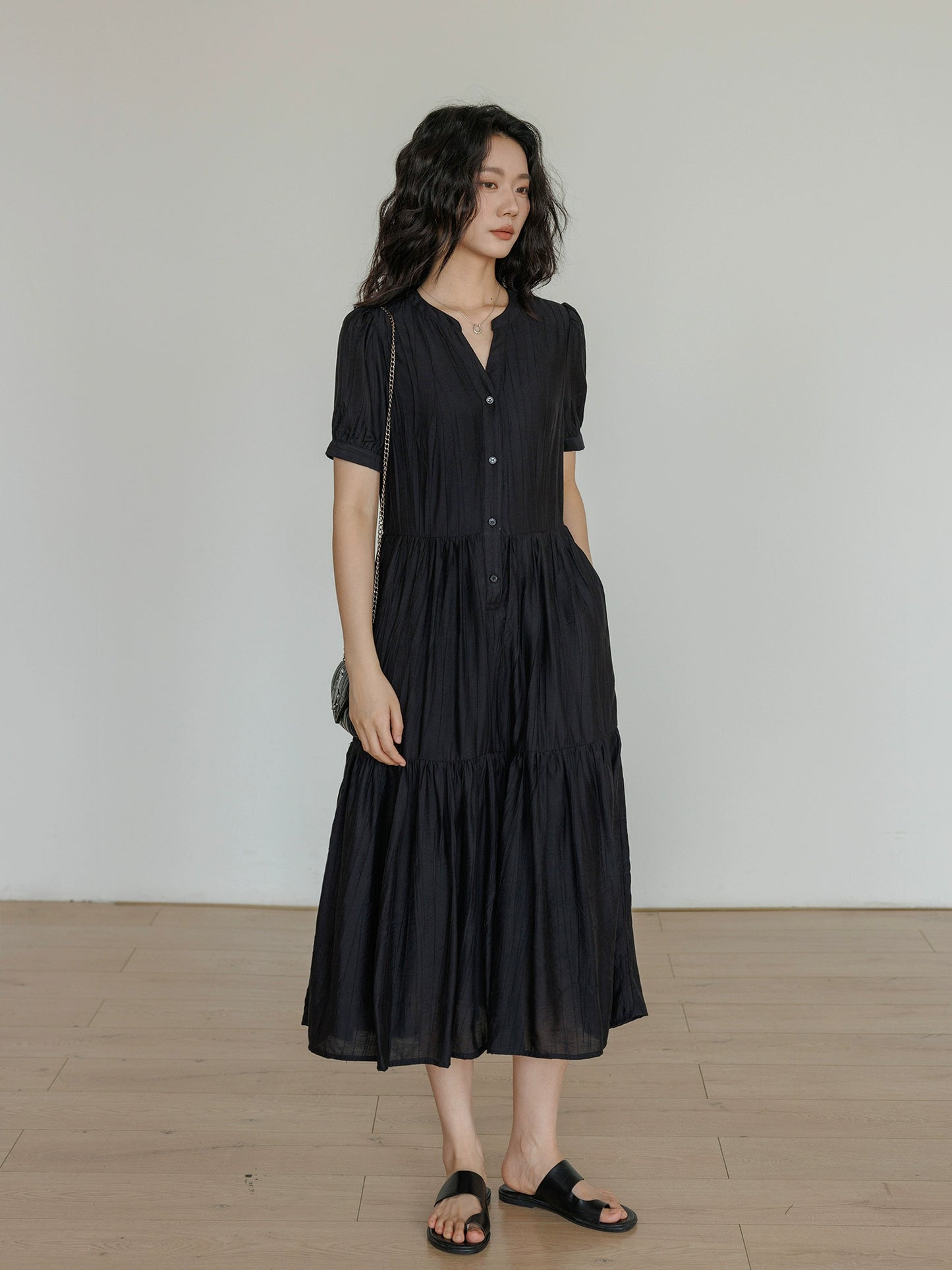 Natural Tiered Dress VAS0018