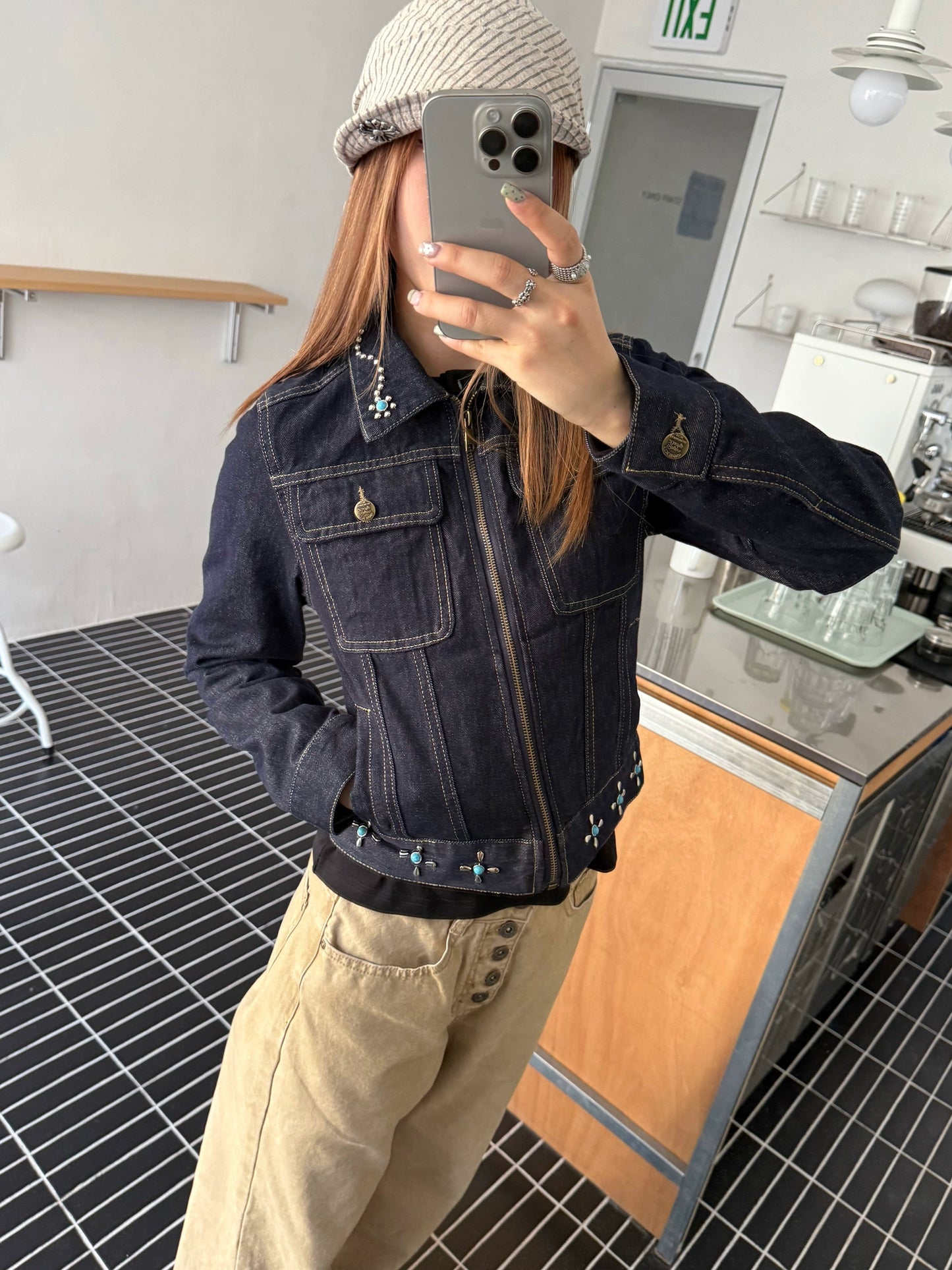 Retro Studded Denim Jacket CYE0020