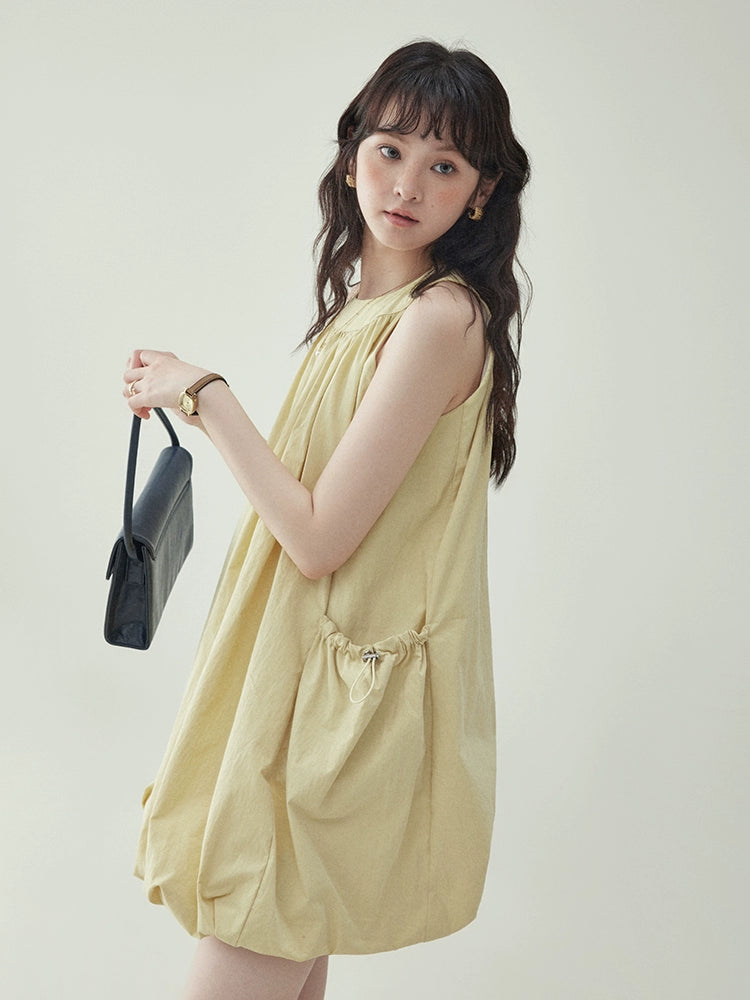 Sleeveless Balloon Silhouette Dress AMU0002