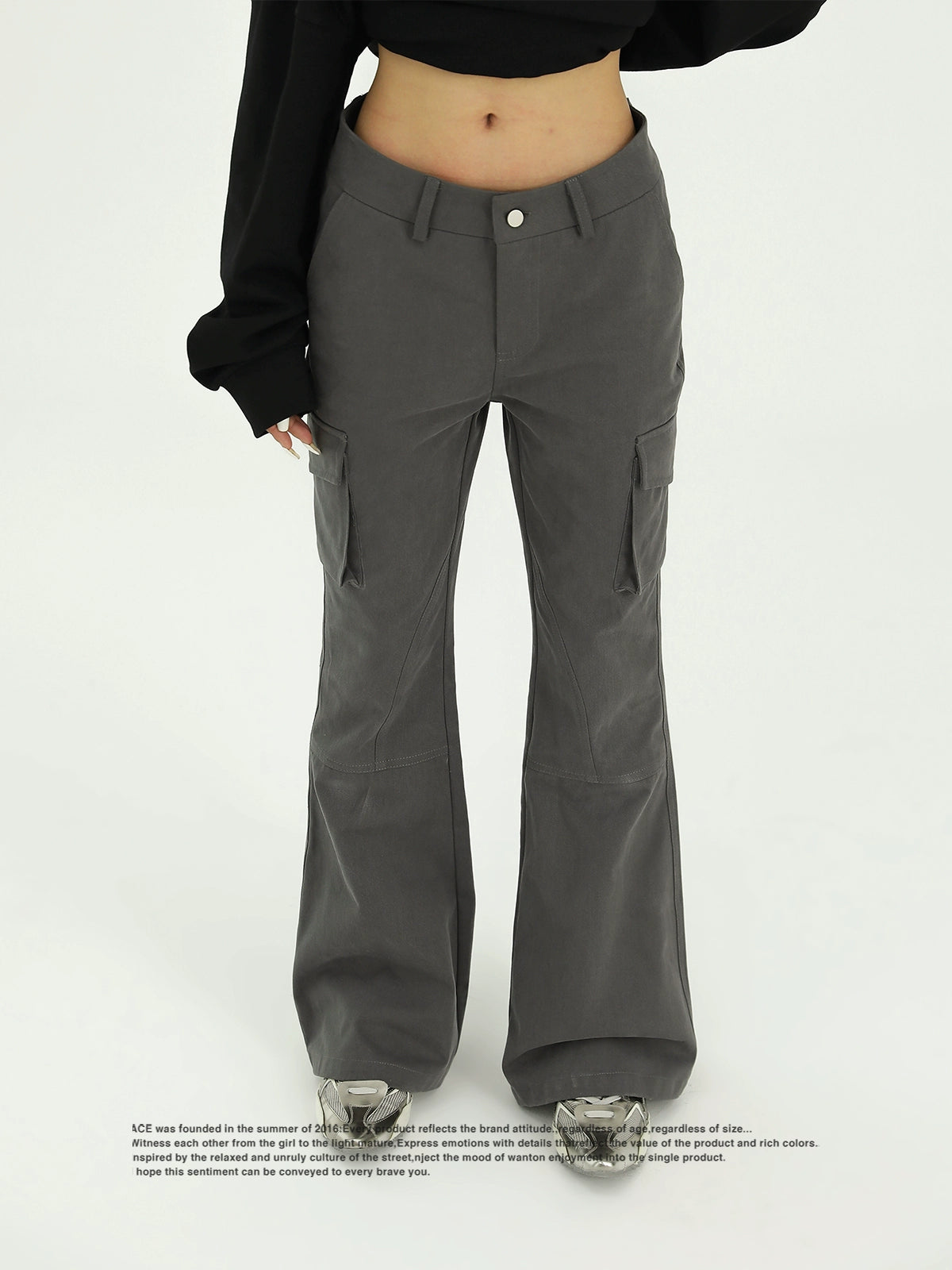 Multi Pocket Flared Cargo Pants ACS0147