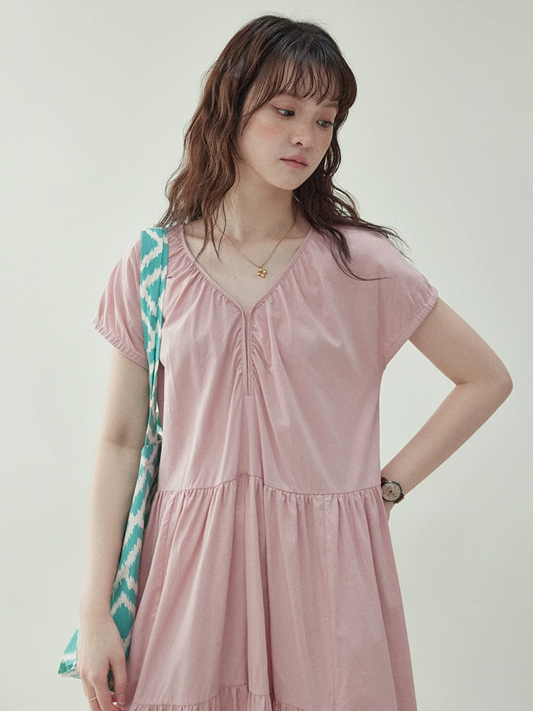 Tiered Flare Long Dress AMU0015