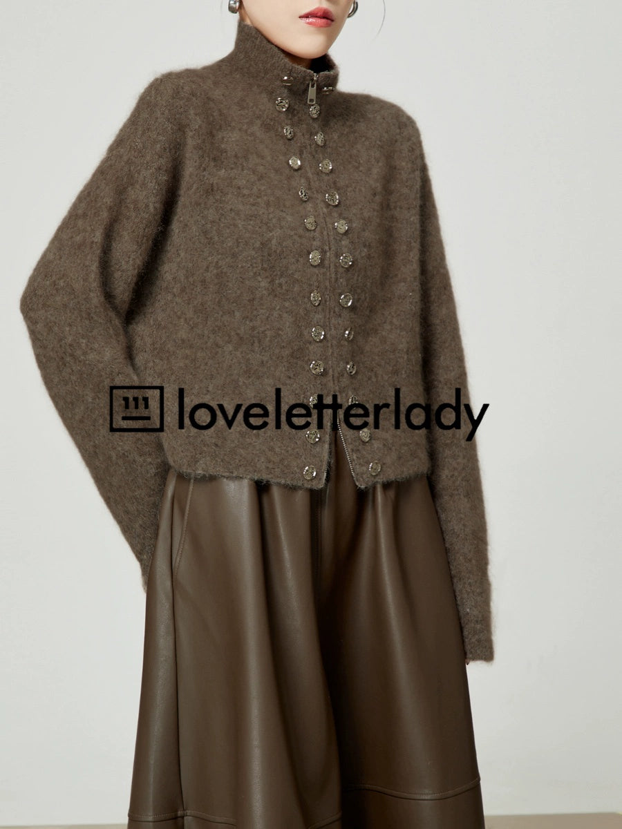 Double Breasted Metal Zipper Jacket LLA0345