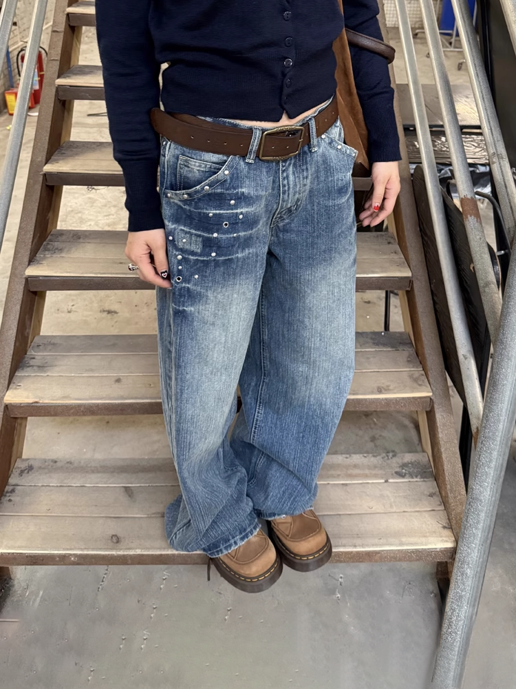 Washed Wide Denim Pants CYE0024