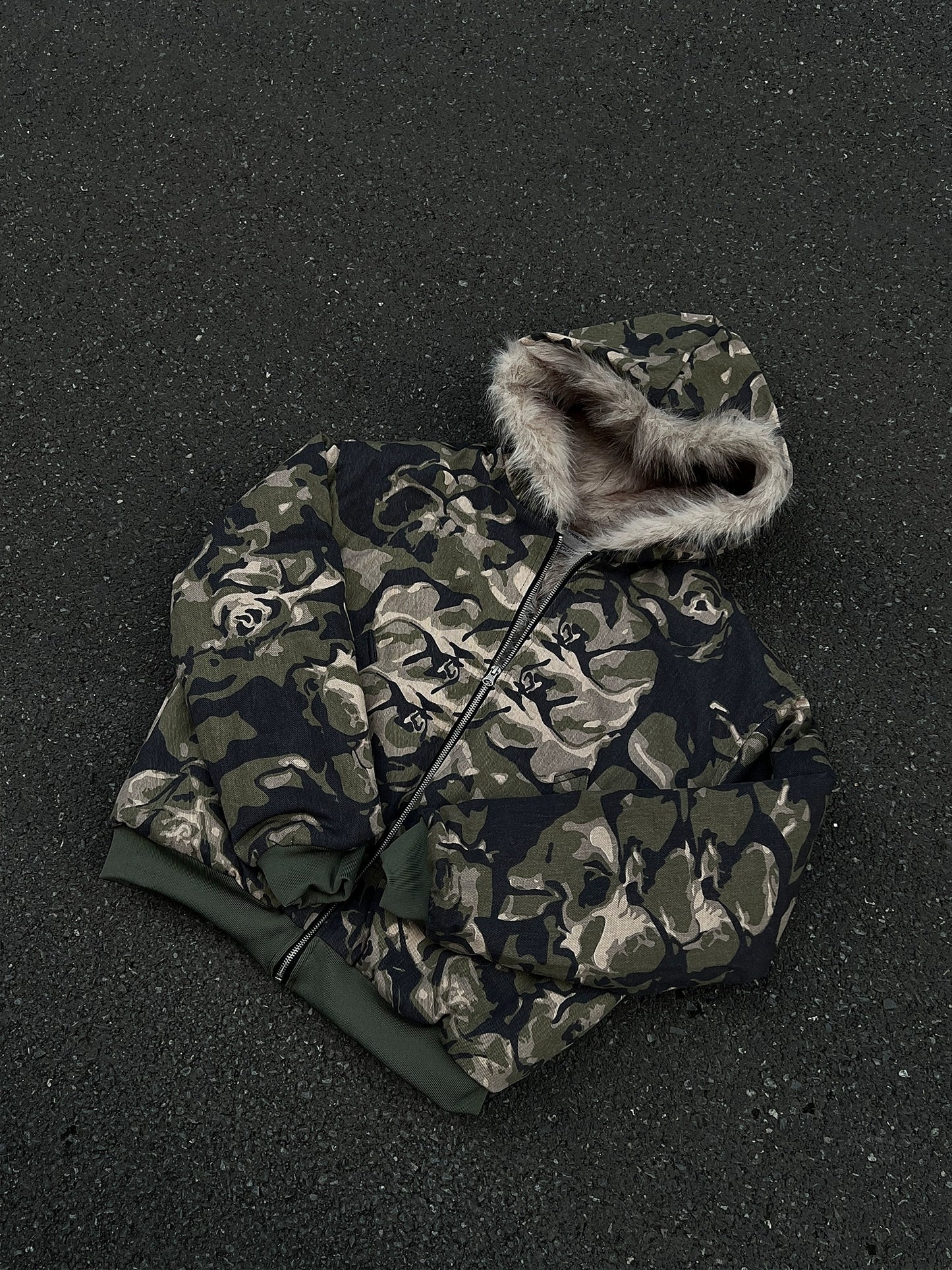Camouflage Spliced Hoodie Jacket FLG0007