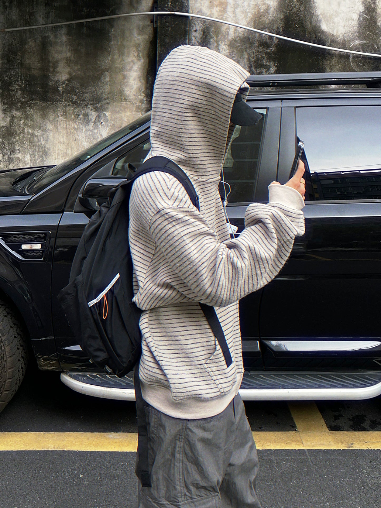 Stripe Zip Up Hoodie FLG0008