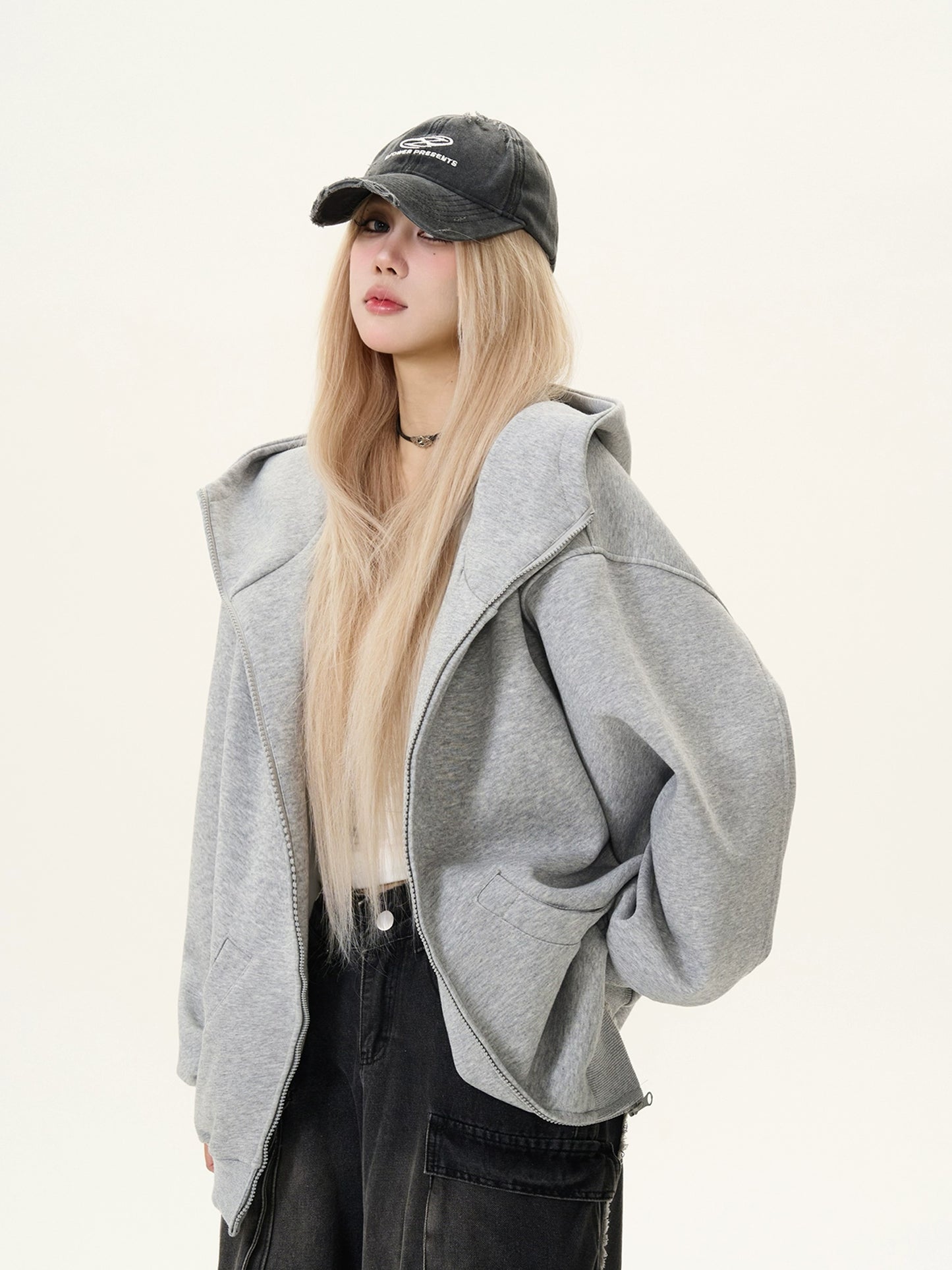 Hood Zip-Up Sweatshirt Jacket MAD0010