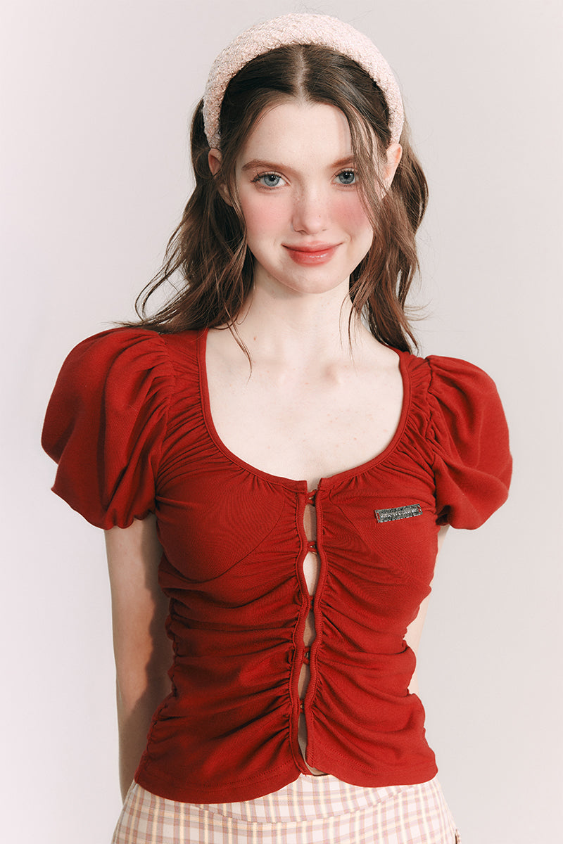 French Retro Short Sleeve Knit GOU0105