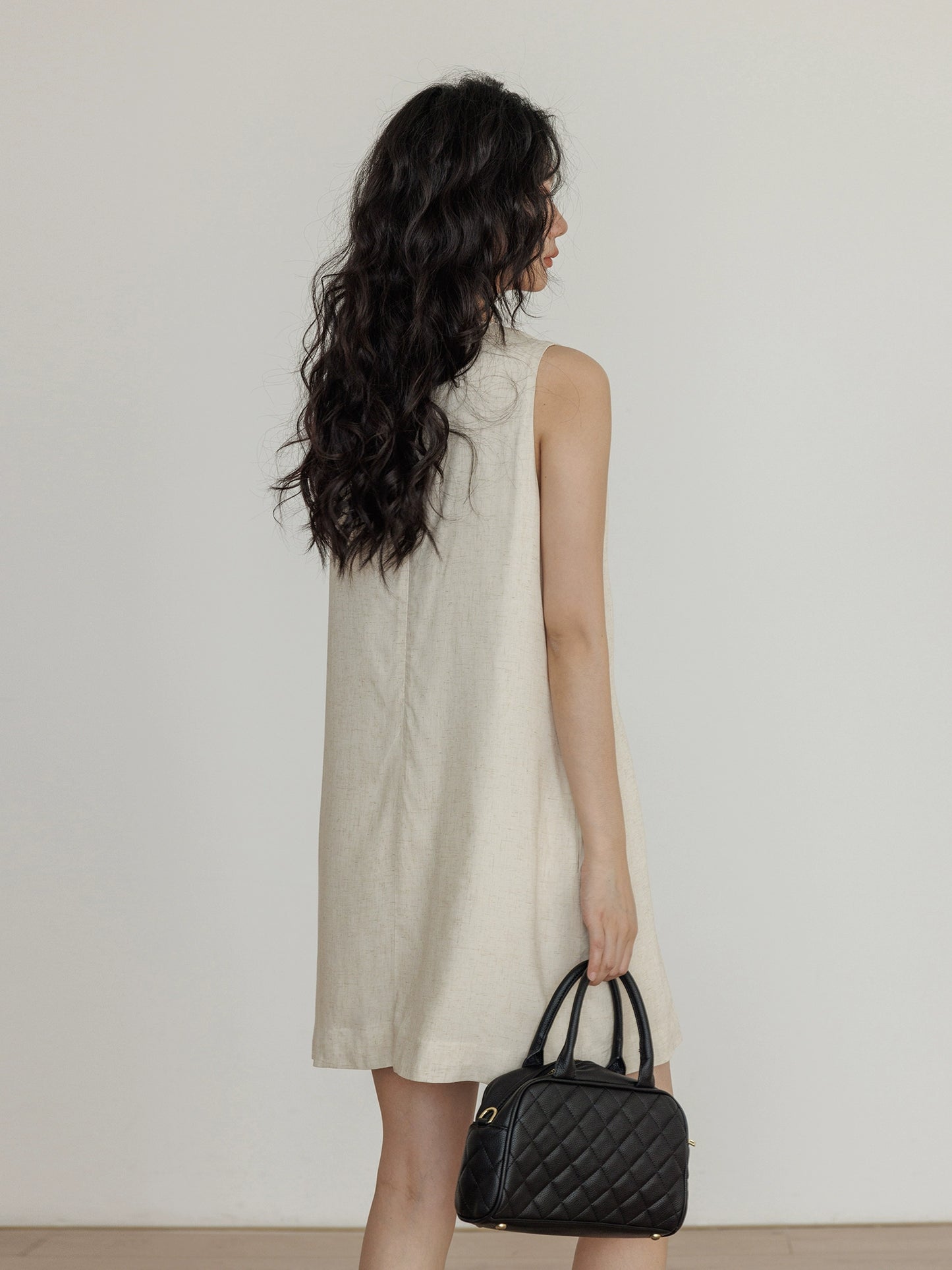 Linen Sleeveless Dress VAS0027