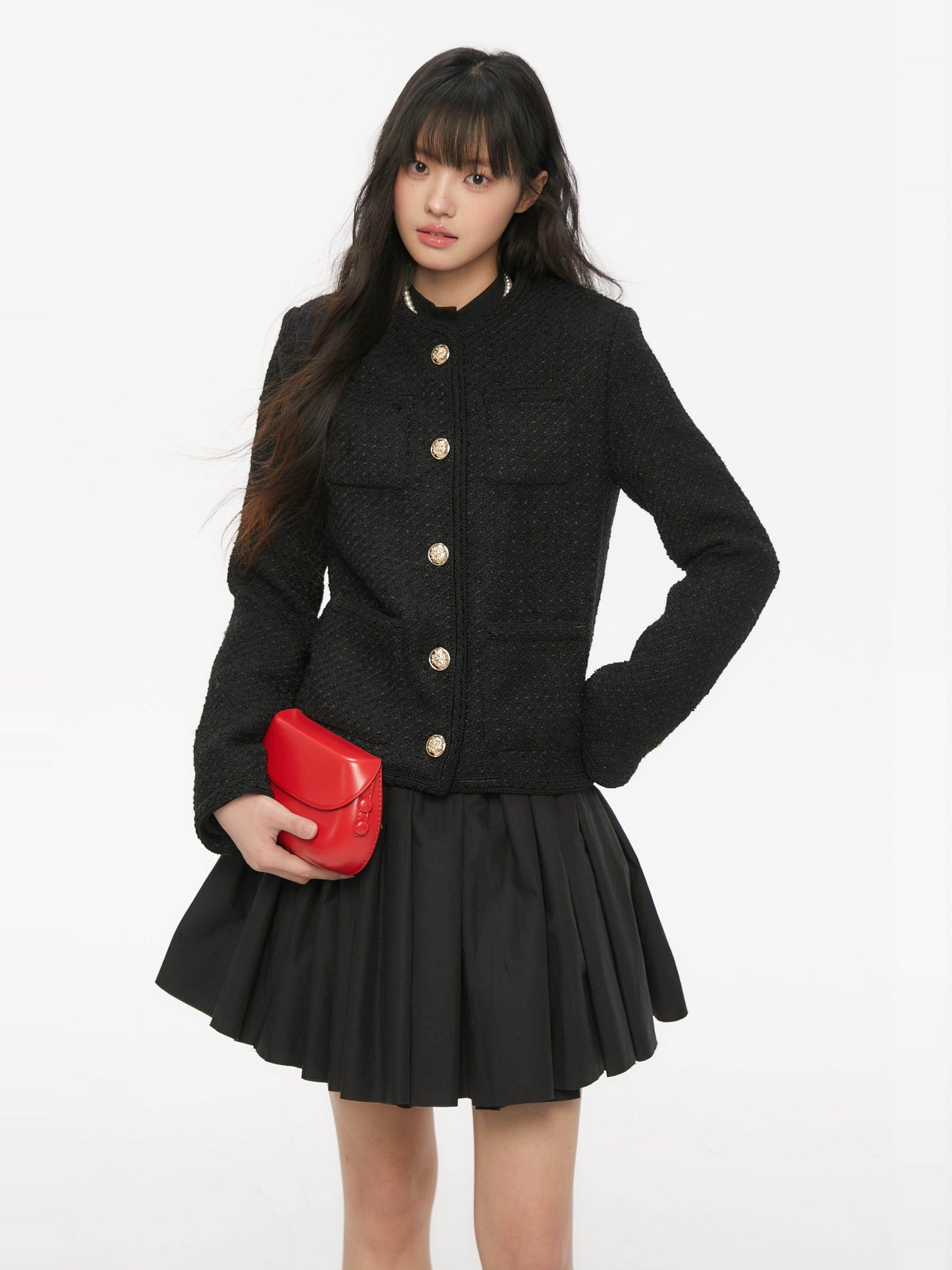 Chunky Tweed Short Jacket KIP0005