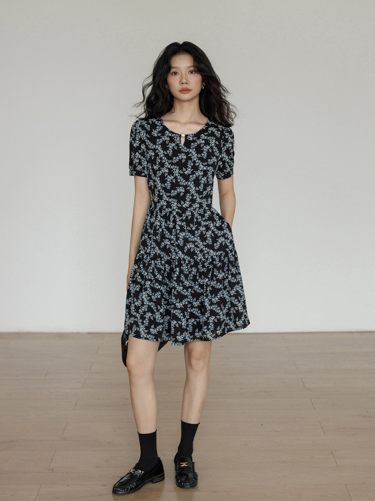 Floral Casual A-Line Dress VAS0051