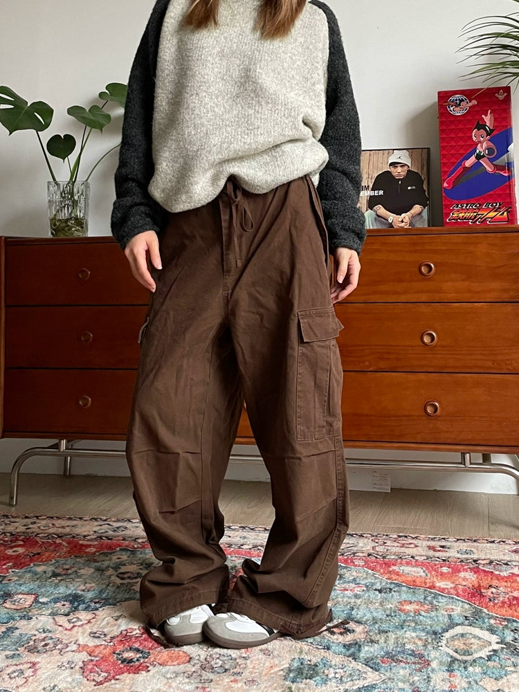 Multi Pocket Washed Work Pants CYE0039