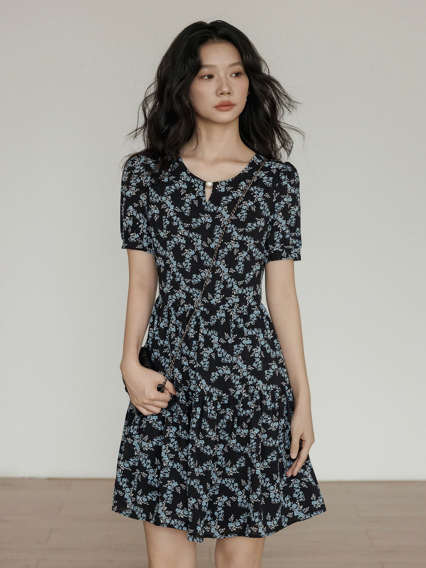 Floral Casual A-Line Dress VAS0051