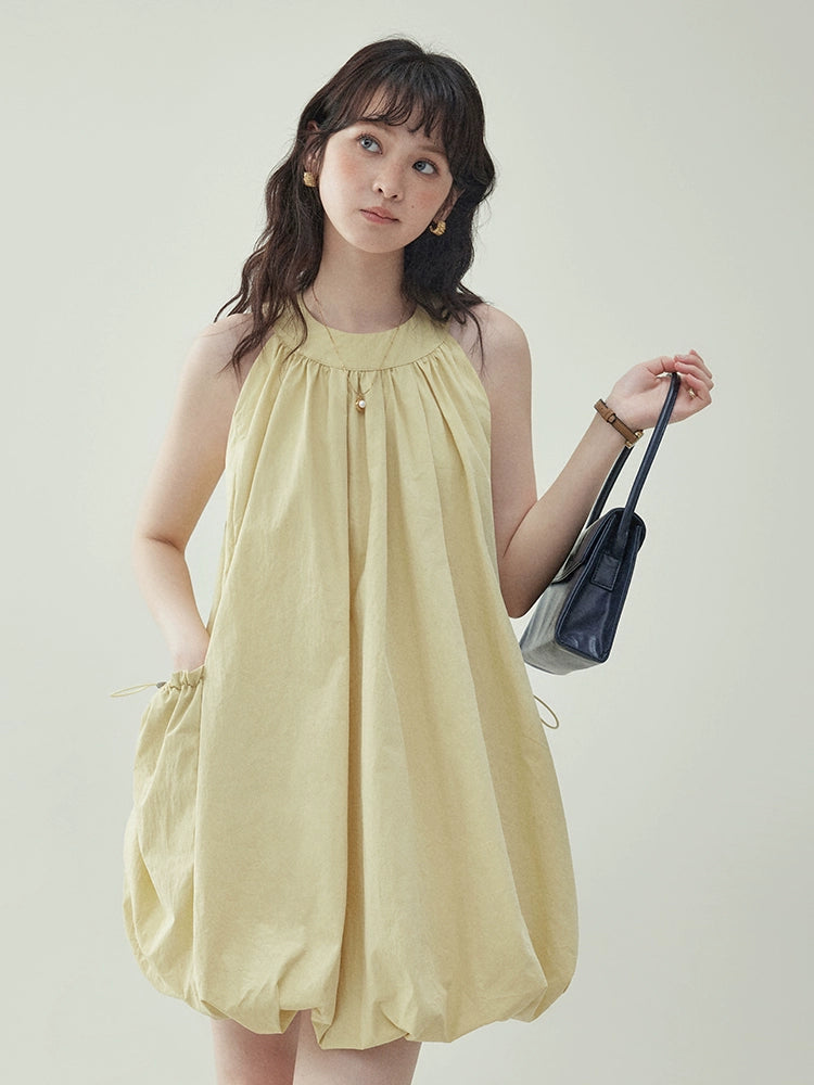 Sleeveless Balloon Silhouette Dress AMU0002