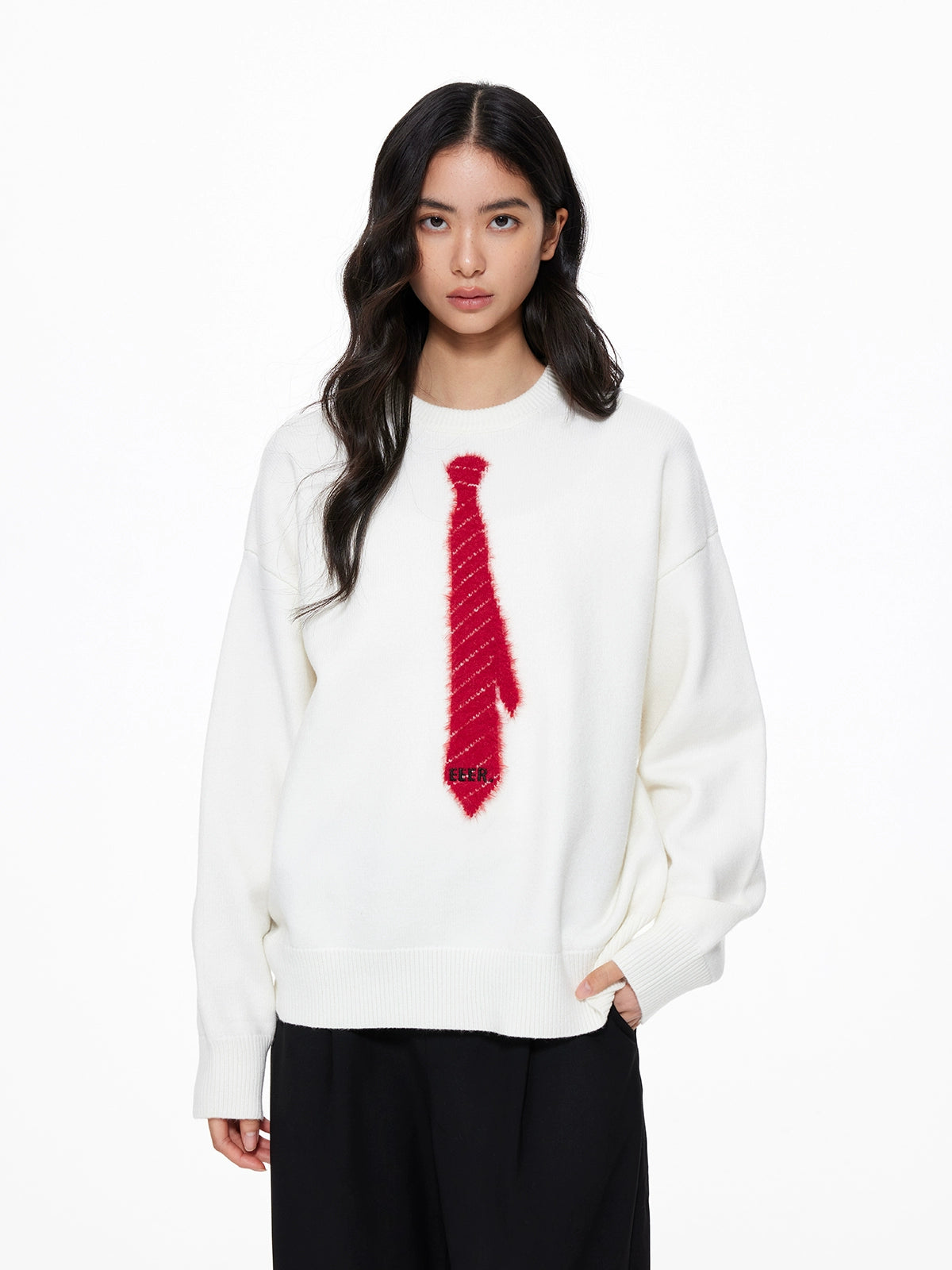 Tie Loose Knit Pullover UDS0004