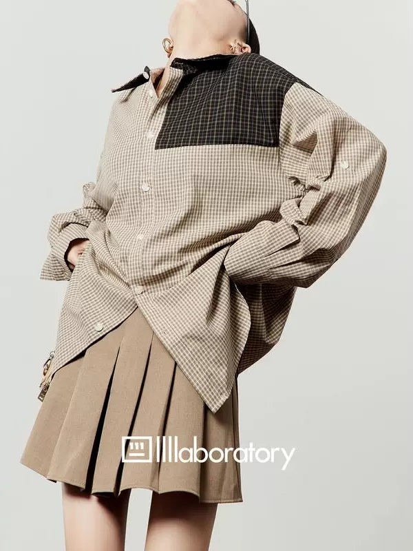 Color block Long Sleeve Shirt LLA0516