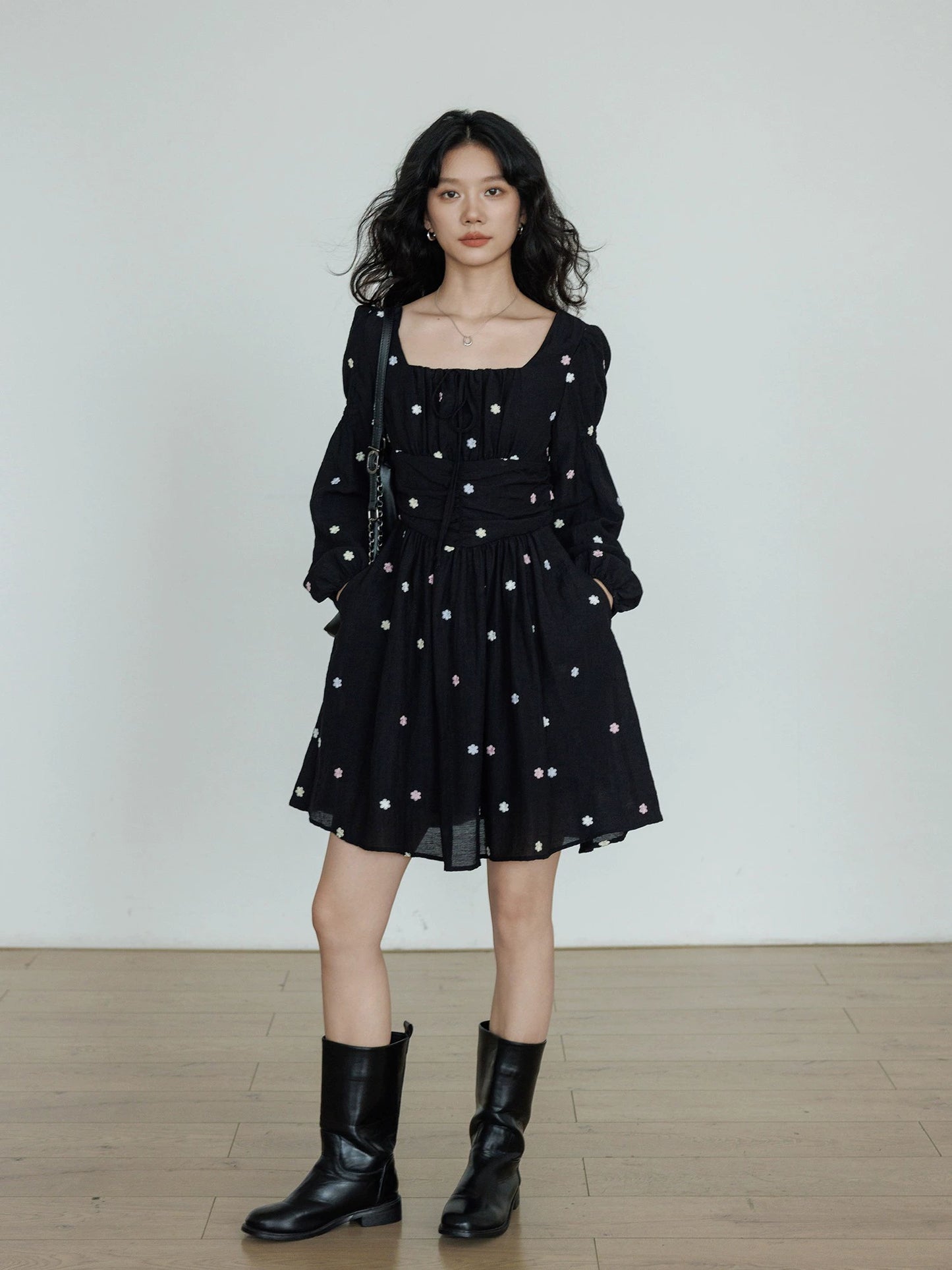 Small Floral Embroidery Dress VAS0154