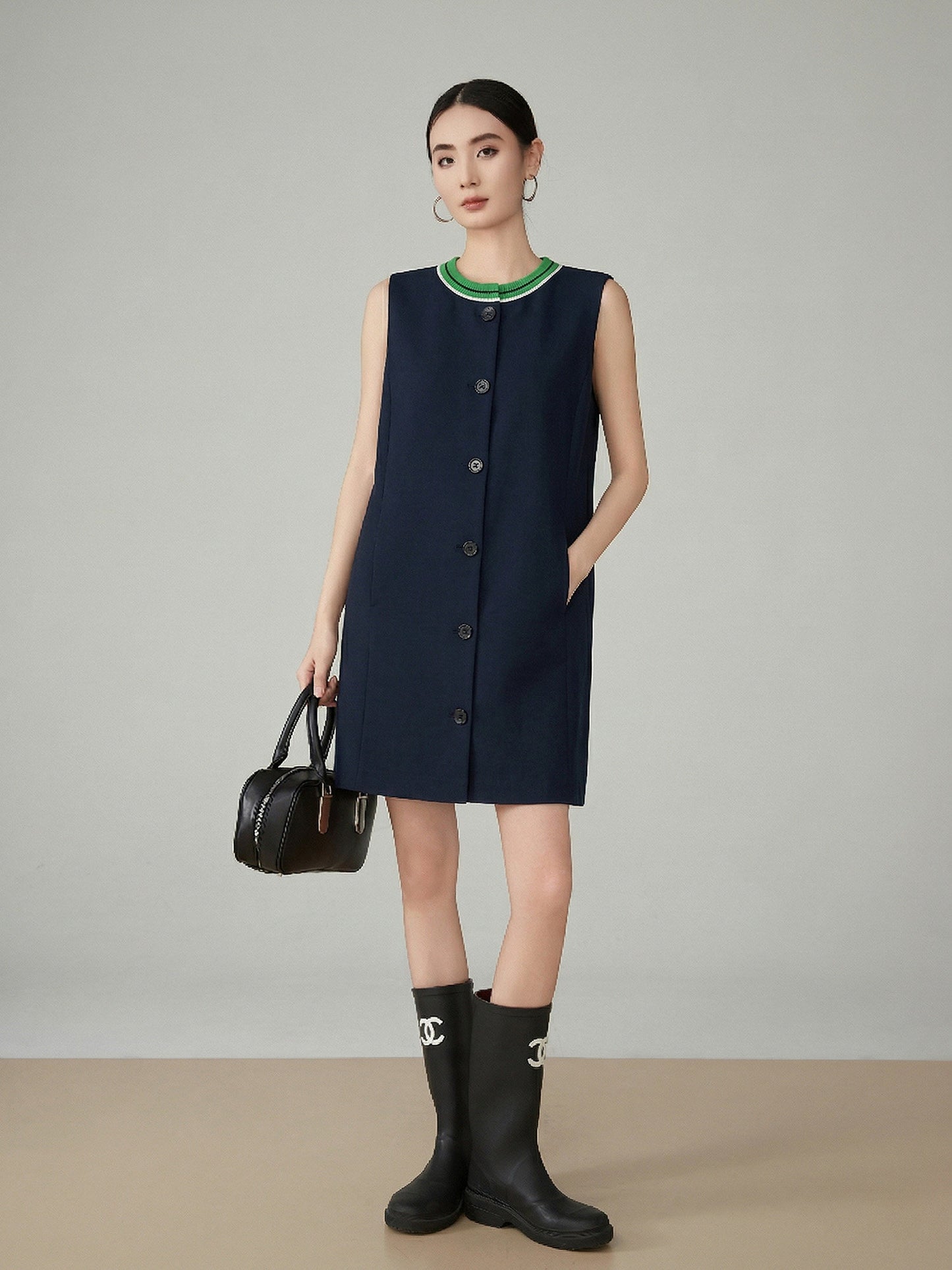 Sleeveless Gilet Dress FER0193