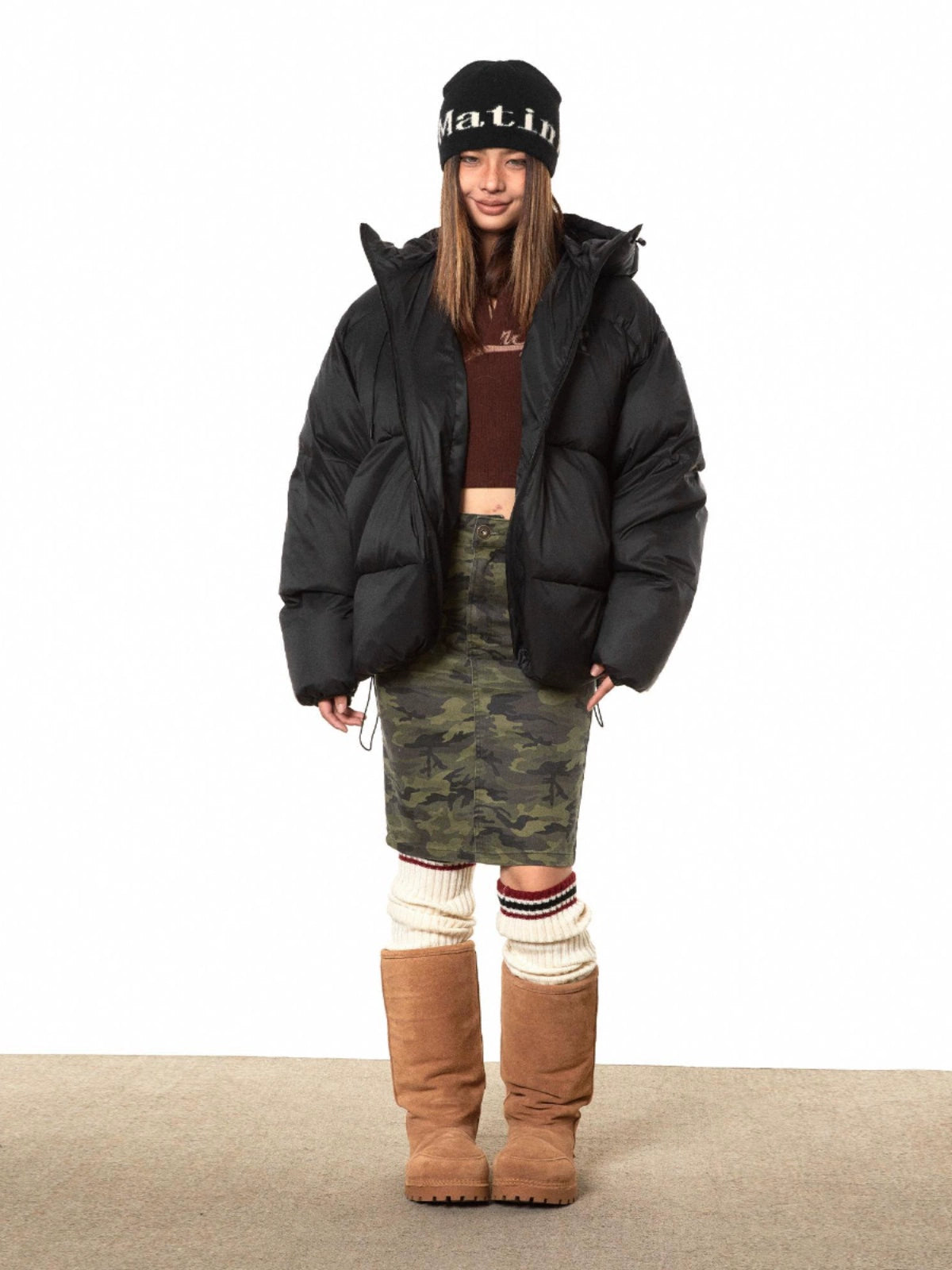 Hooded Padded Down Jacket BLB0017