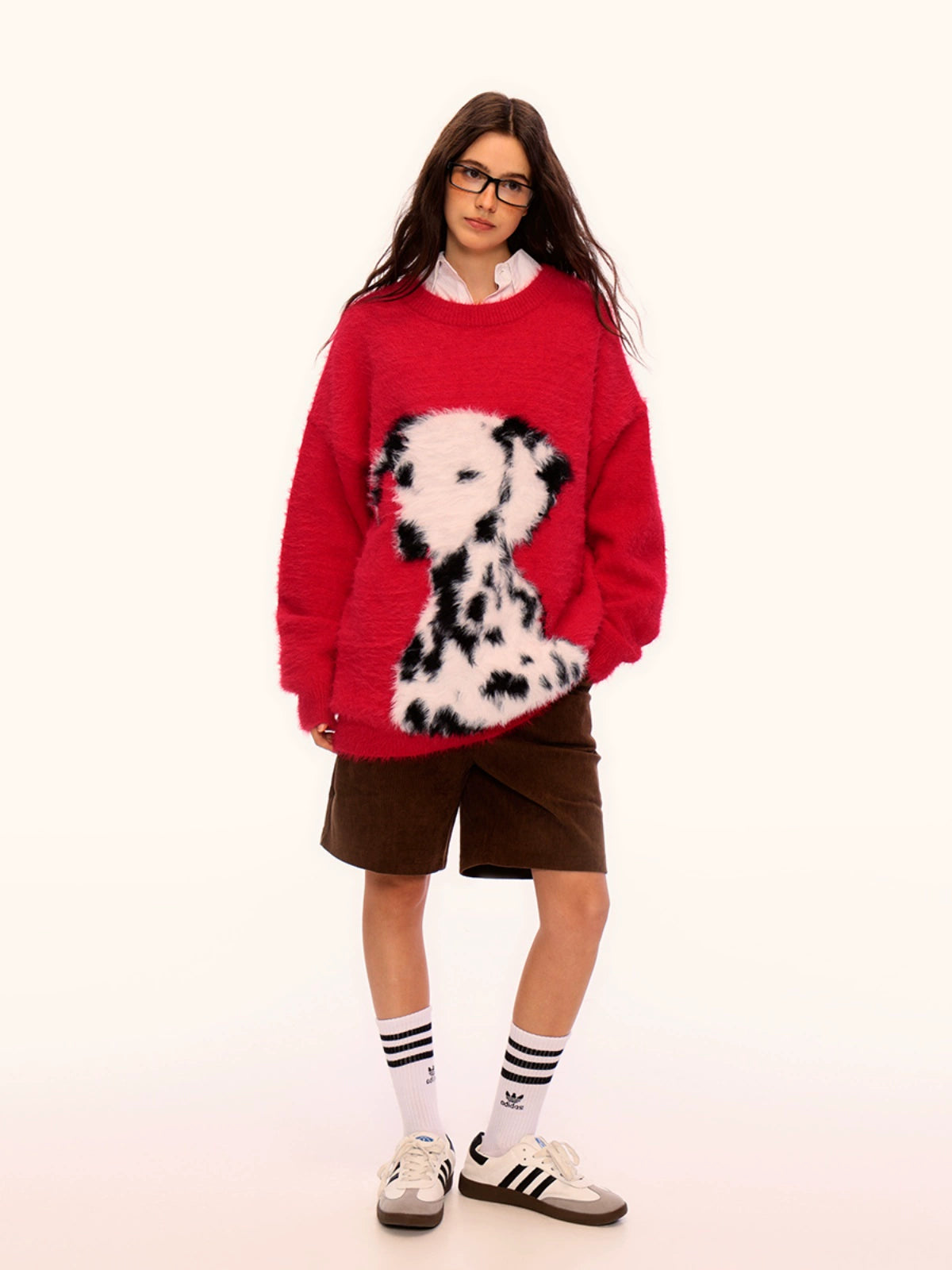 Dalmatian Shaggy Knit Tops ZTS0008