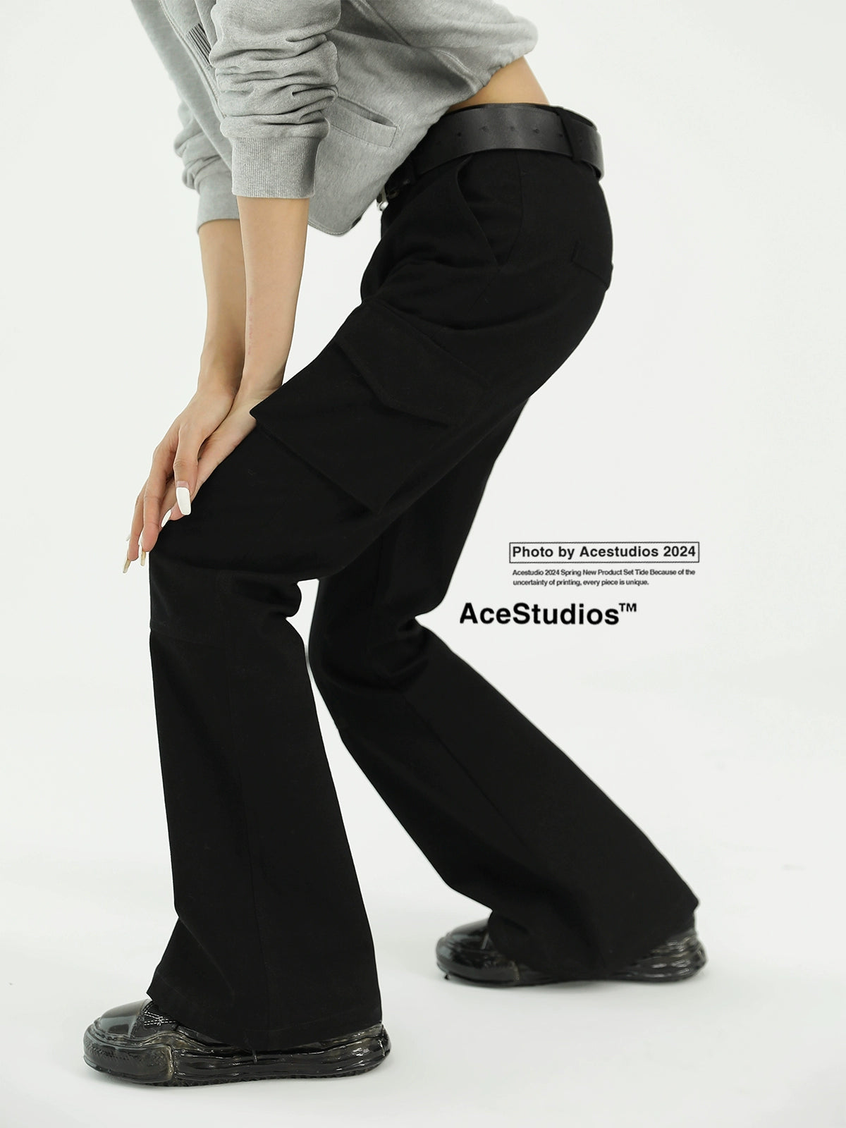 Multi Pocket Flared Cargo Pants ACS0147