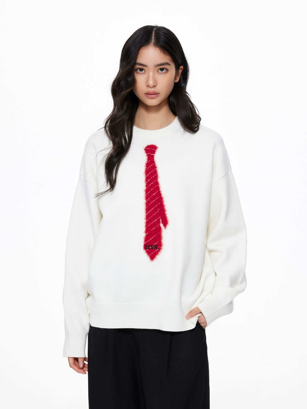 Tie Loose Knit Pullover UDS0004