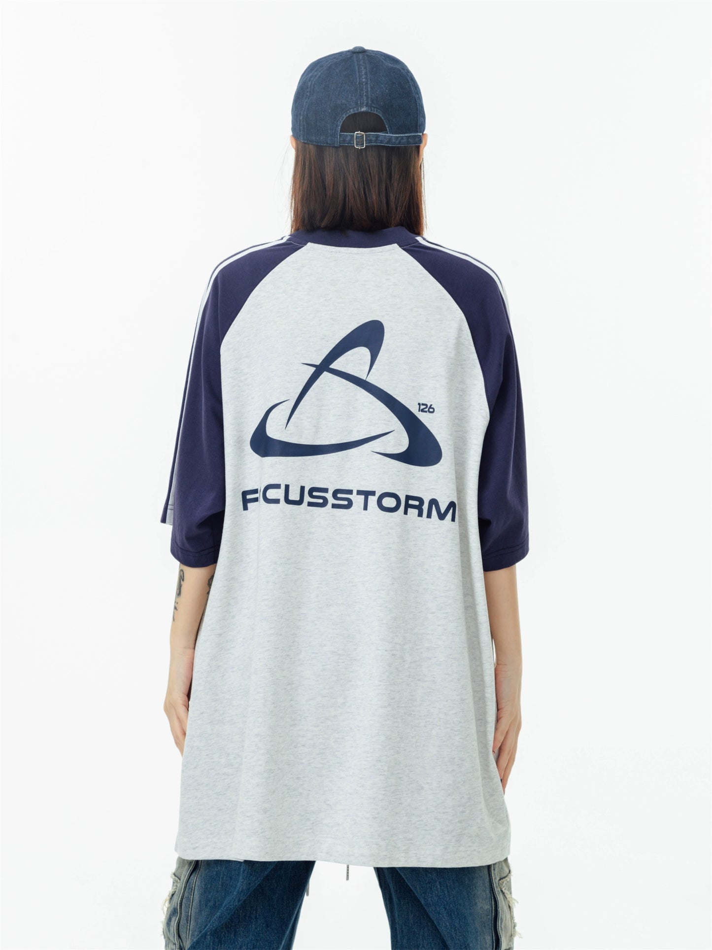 Bicolor Raglan Sleeve T-Shirt AXN0003