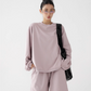 Loose Silhouette Long Sleeve Top / Wide Half Pants ACS0249