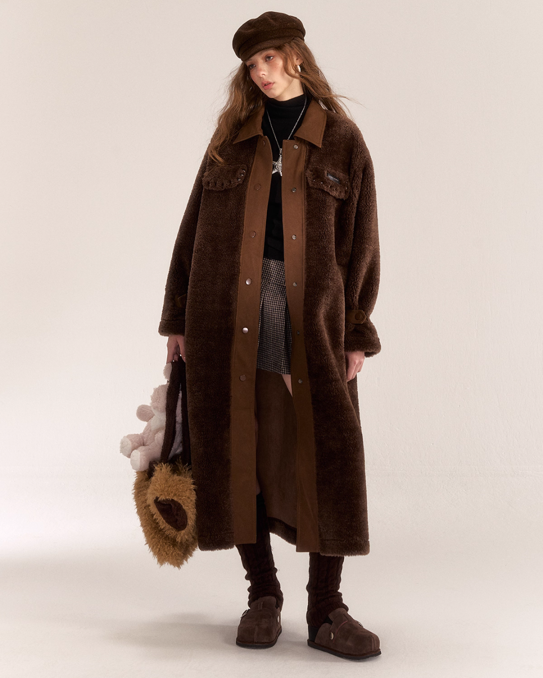 Denim Shearling Casual Coat  ASG0050