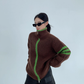 Stand Neck Double Zip Knit YLS0968