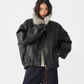 Fur Collar Leather Jacket ACS0347