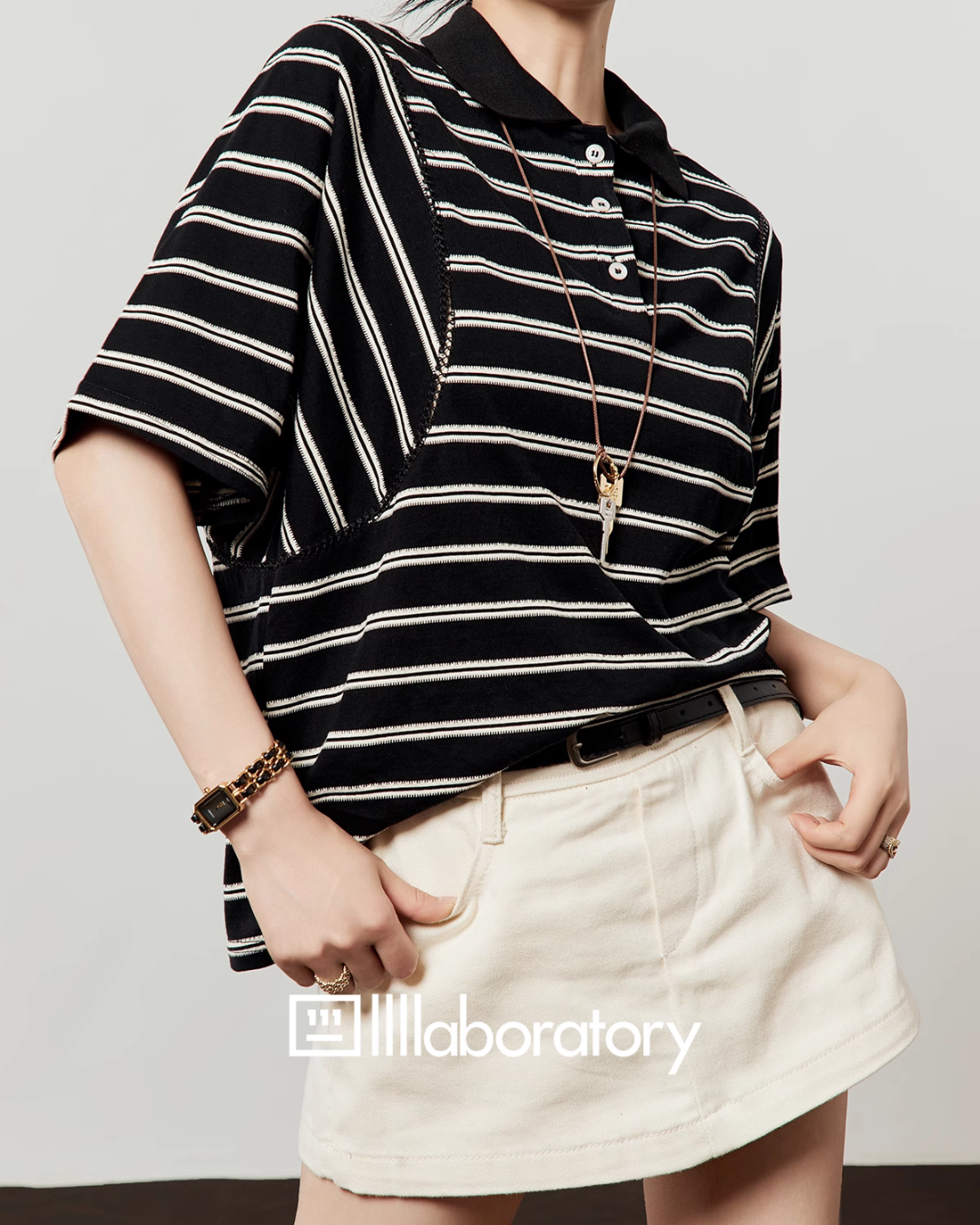 Border Pattern Polo Shirt LLA0474