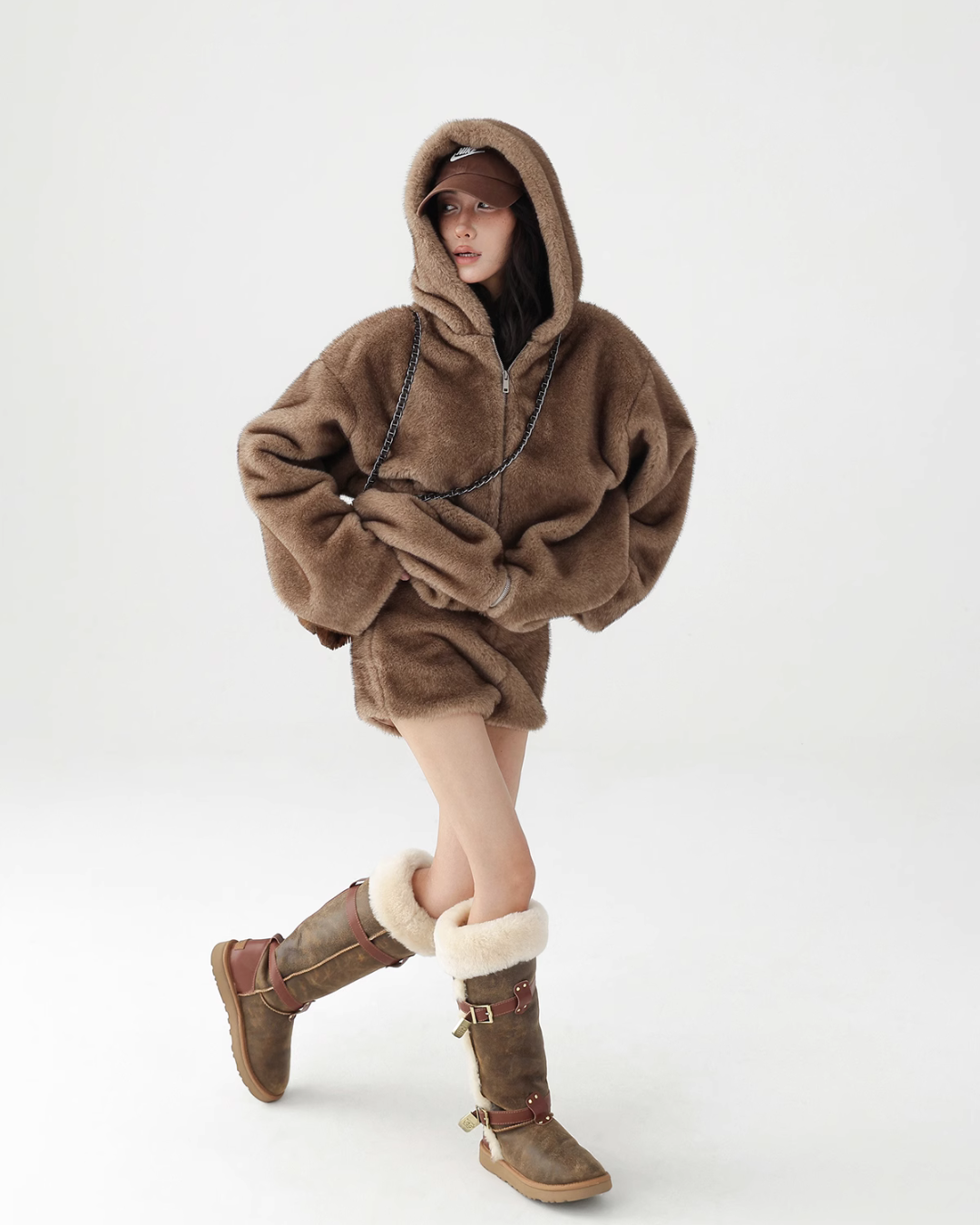 Fur Hoodie Jacket / Fur Shorts ACS0224